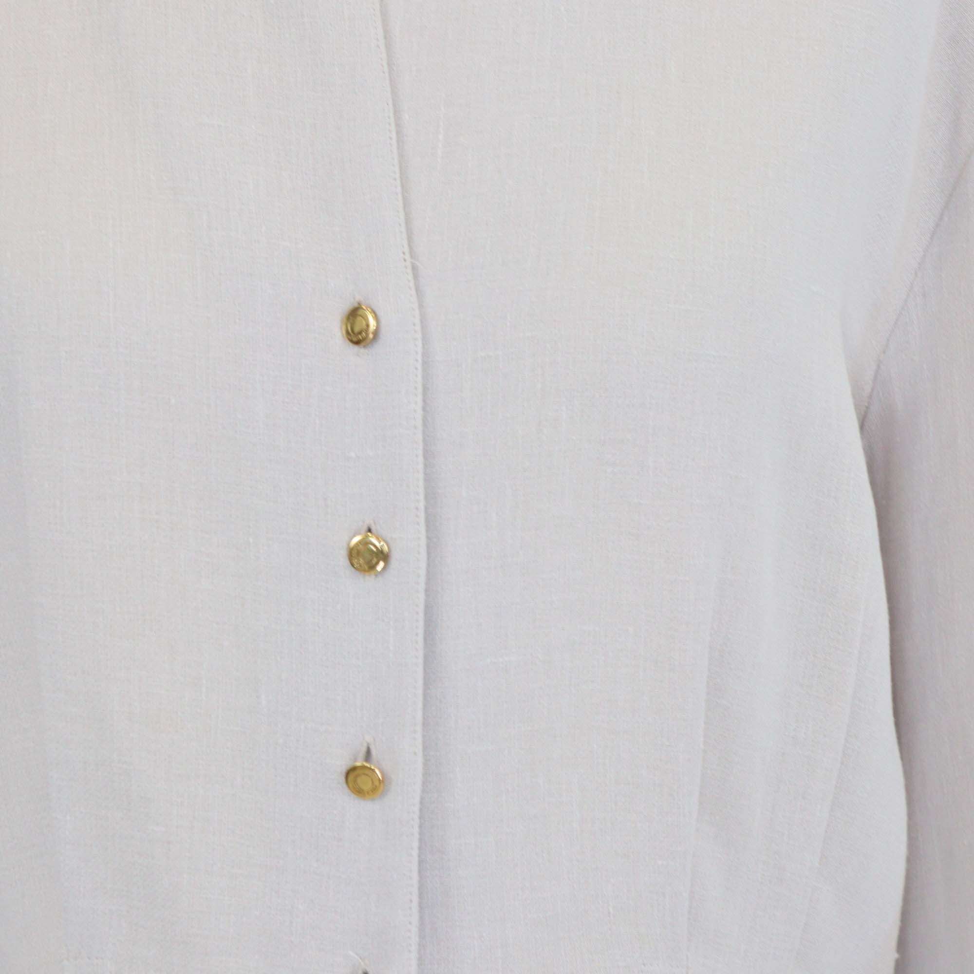 Loro Piana Light Mauve Linen Katherine Long Sleeve Shirt