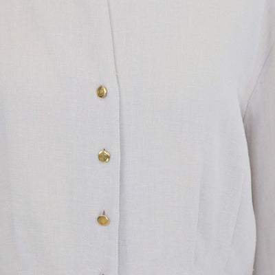 Loro Piana Light Mauve Linen Katherine Long Sleeve Shirt