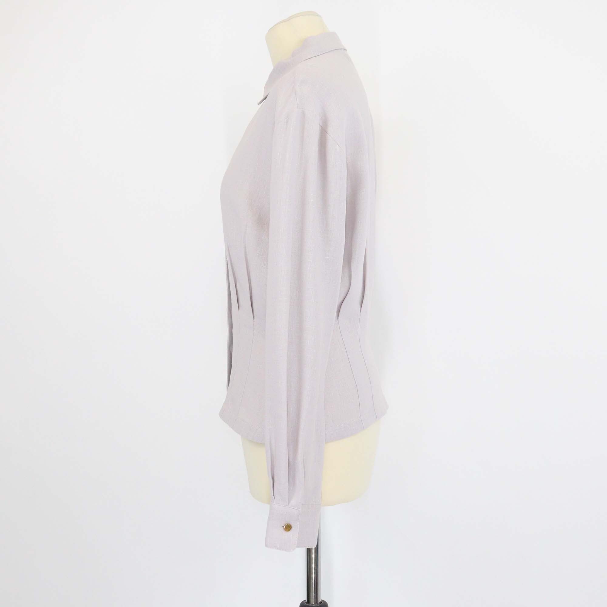 Loro Piana Light Mauve Linen Katherine Long Sleeve Shirt