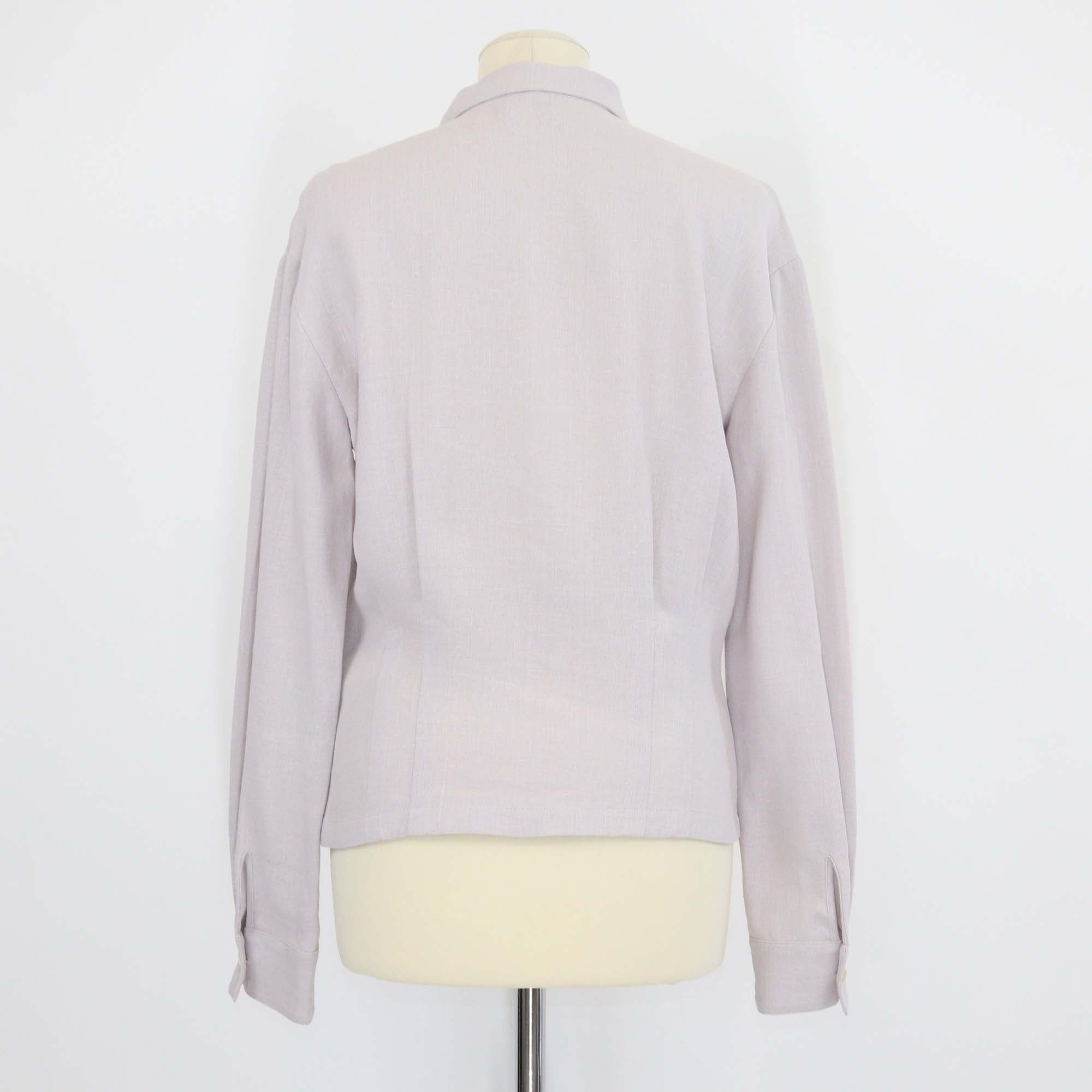 Loro Piana Light Mauve Linen Katherine Long Sleeve Shirt