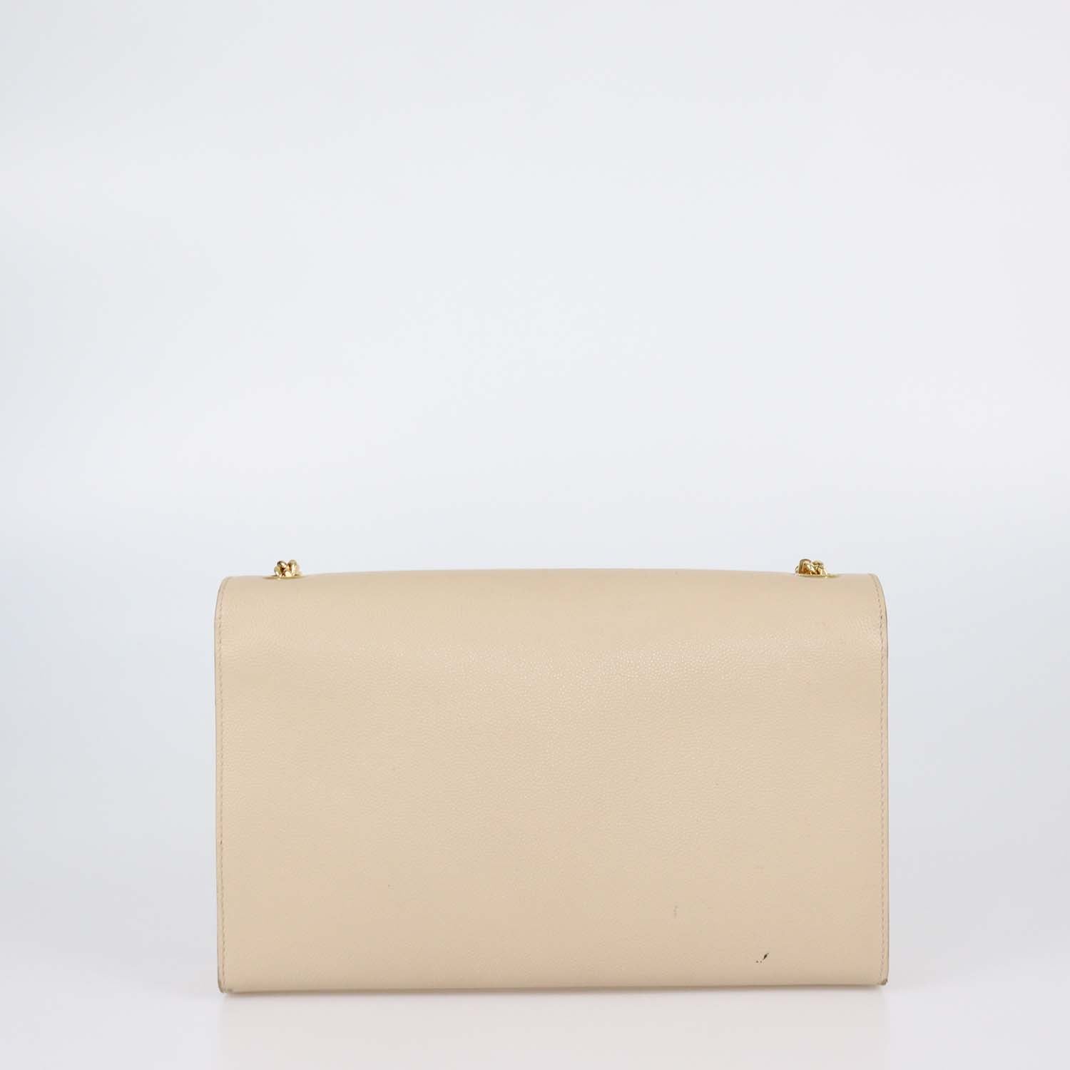 Saint Laurent Beige Leather Medium Kate Shoulder Bag
