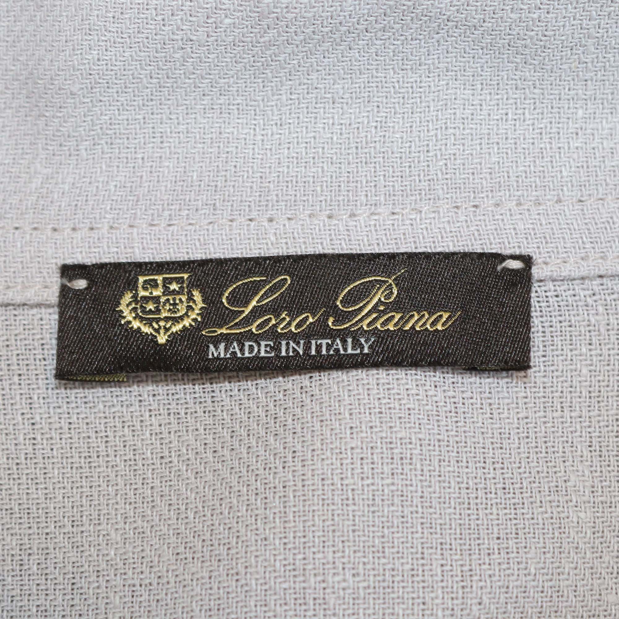 Loro Piana Light Mauve Linen Katherine Long Sleeve Shirt