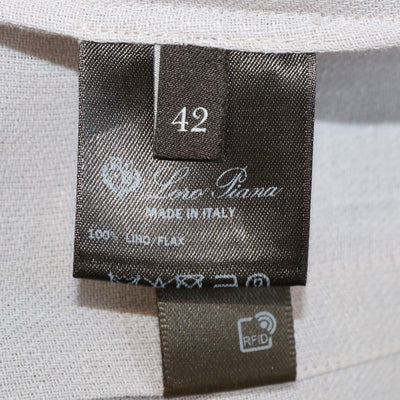 Loro Piana Light Mauve Linen Katherine Long Sleeve Shirt