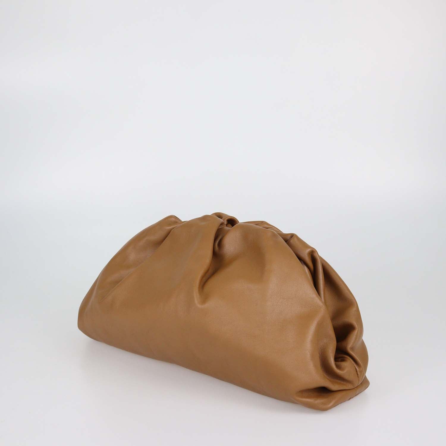 Bottega Veneta Brown Leather Classic The Pouch Clutch