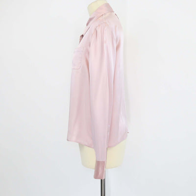 Prada Pink Satin Button Front Shirt