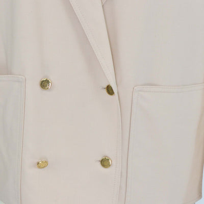 Loro Piana Beige Virgin Wool Hailee Double Breasted Blazer