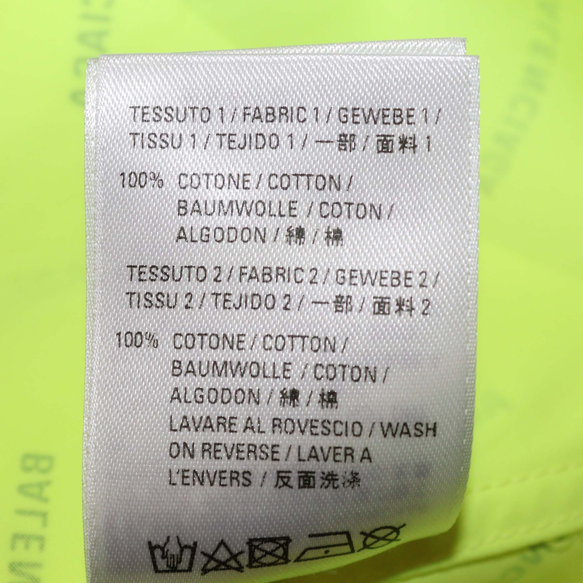 Balenciaga Fluorescent Yellow/Black Cotton Allover Swing Shirt