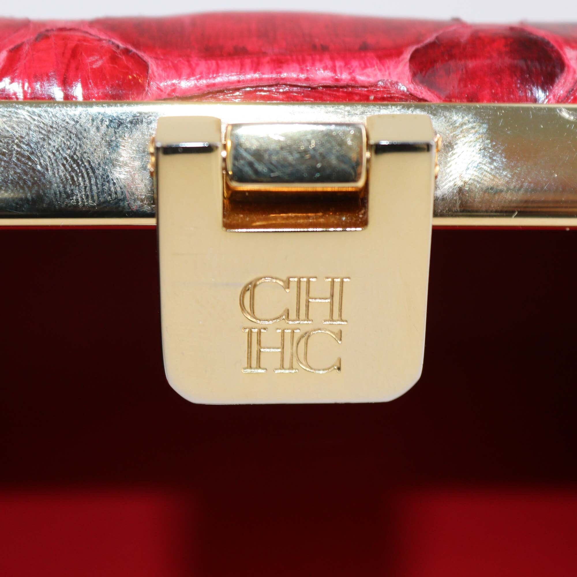 Carolina Herrera Red Box Chain Clutch Womens Carolina Herrera 