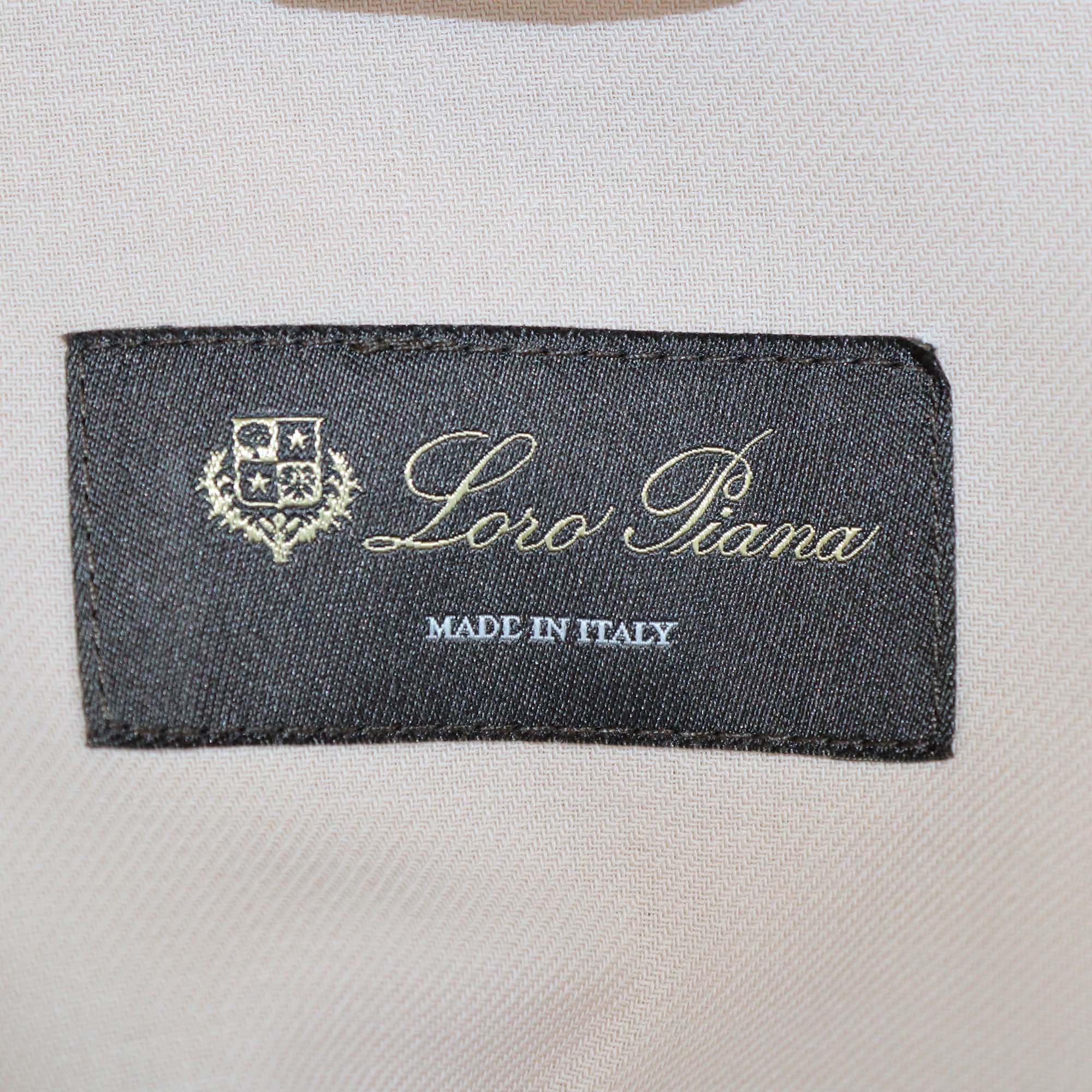 Loro Piana Beige Virgin Wool Hailee Double Breasted Blazer