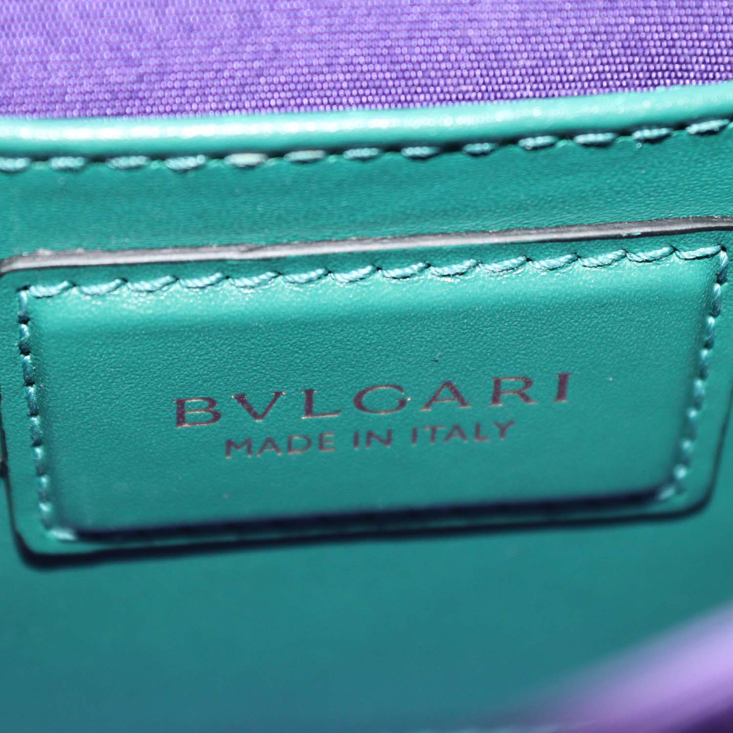 Bvlgari Green Leather Small Serpenti Forever Top Handle Bag