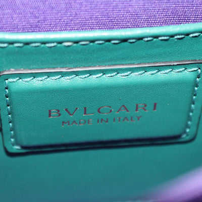 Bvlgari Green Leather Small Serpenti Forever Top Handle Bag