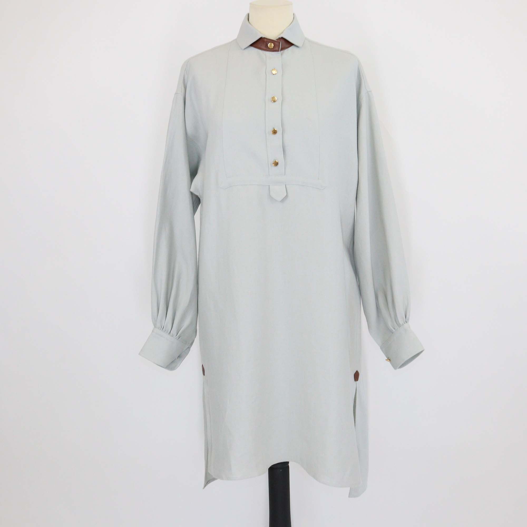 Loro Piana Light Green Linen Anastasia Midi Dress