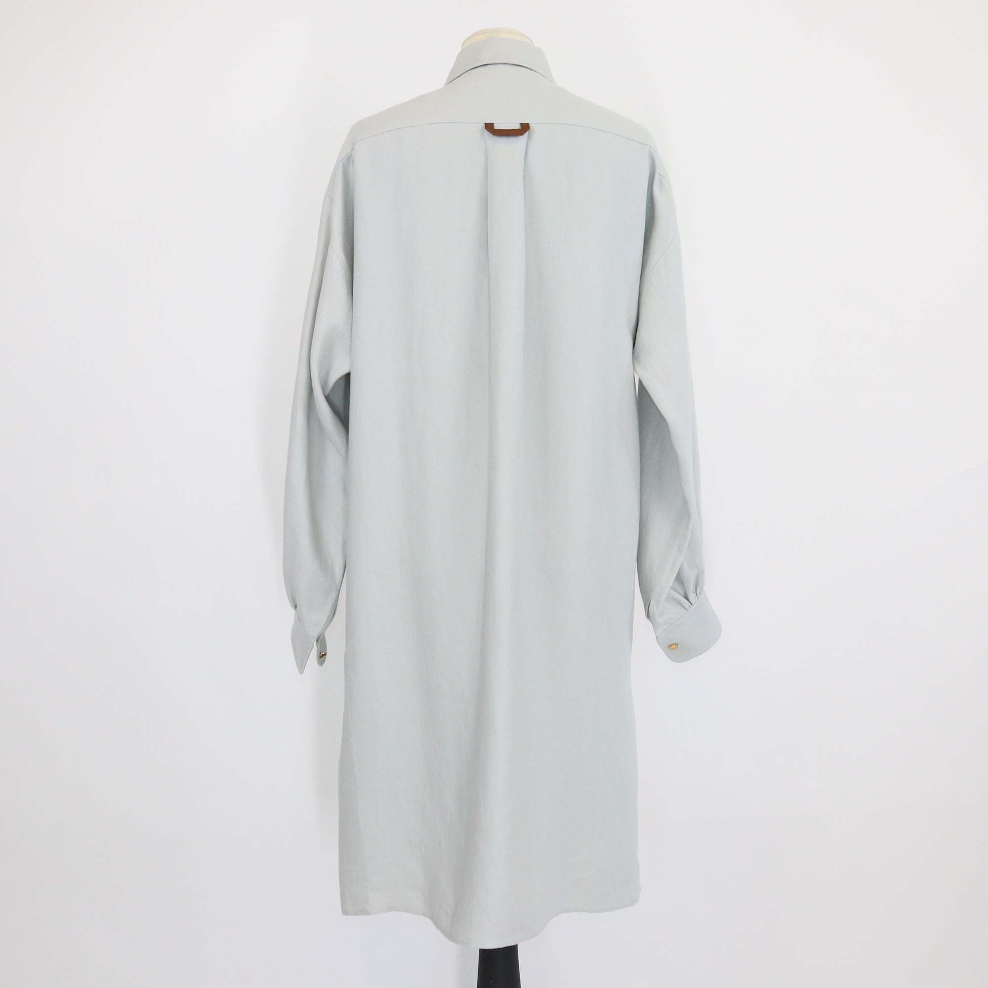 Loro Piana Light Green Linen Anastasia Midi Dress
