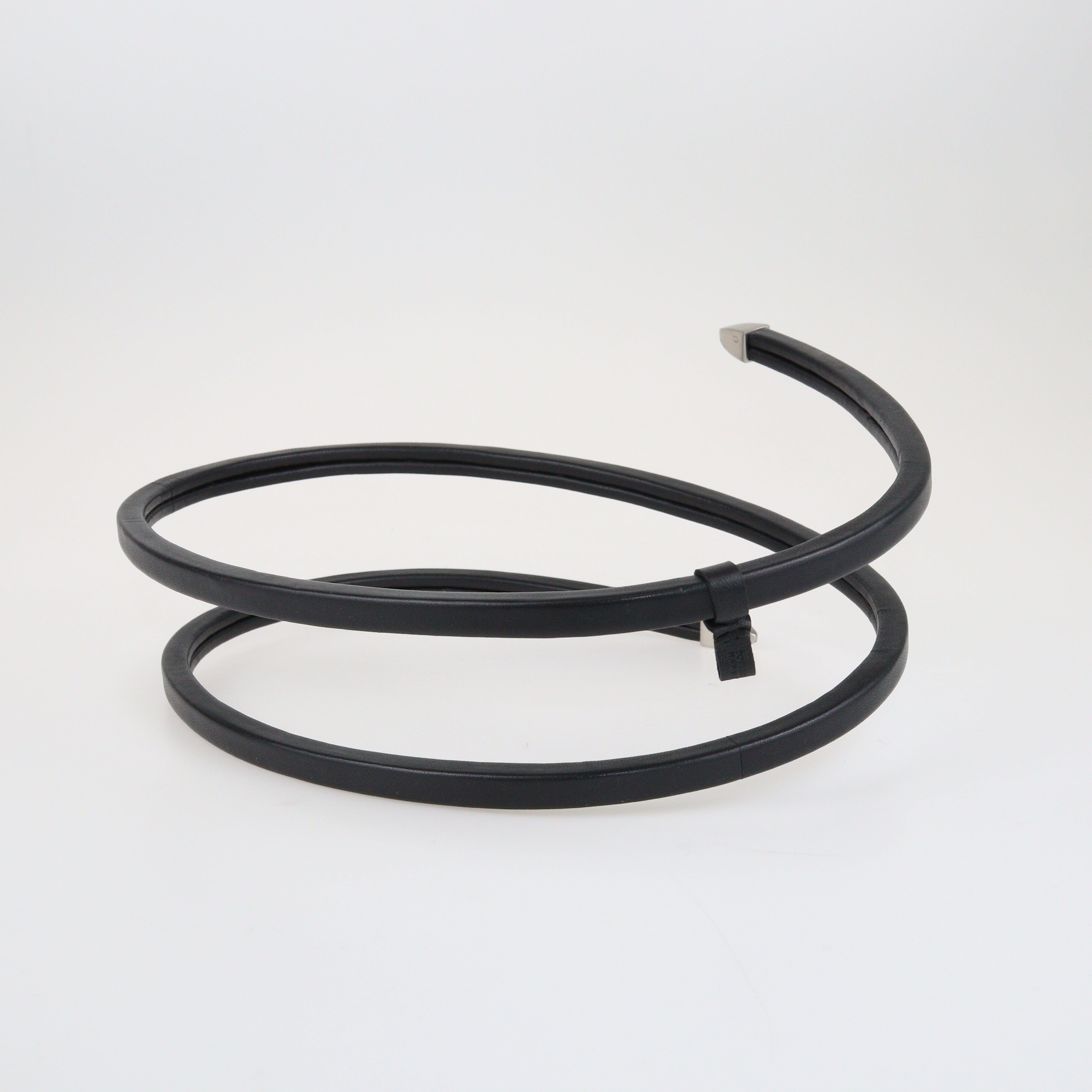 Black Spiral Belt Accessories Bottega Veneta 