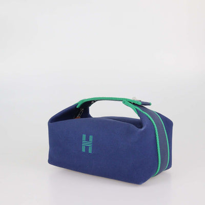 Hermes Marine Canvas Small Bride-A-Brac Case