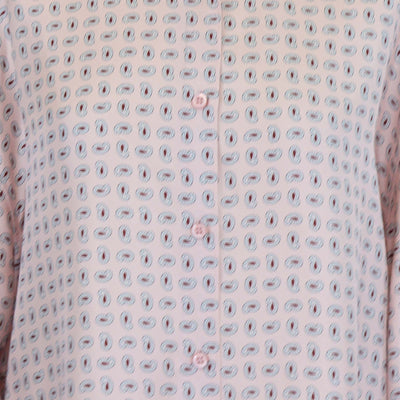 Prada Pink Silk Printed Twill Shirt
