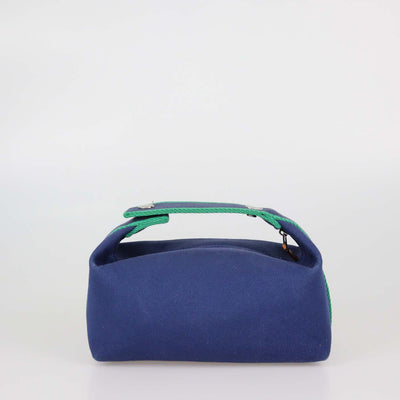 Hermes Marine Canvas Small Bride-A-Brac Case
