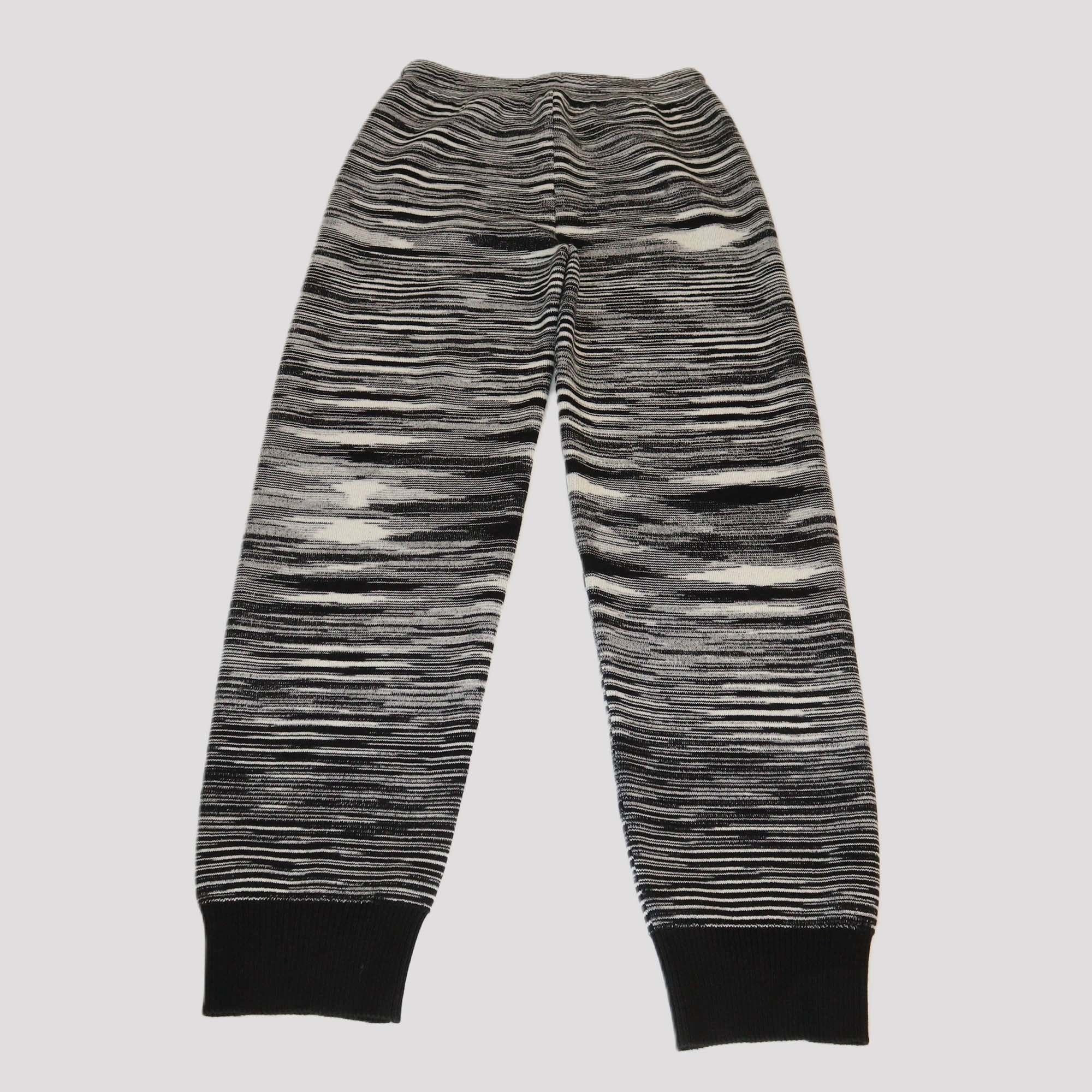 Missoni Black/White Blend Wool Jogger Pants
