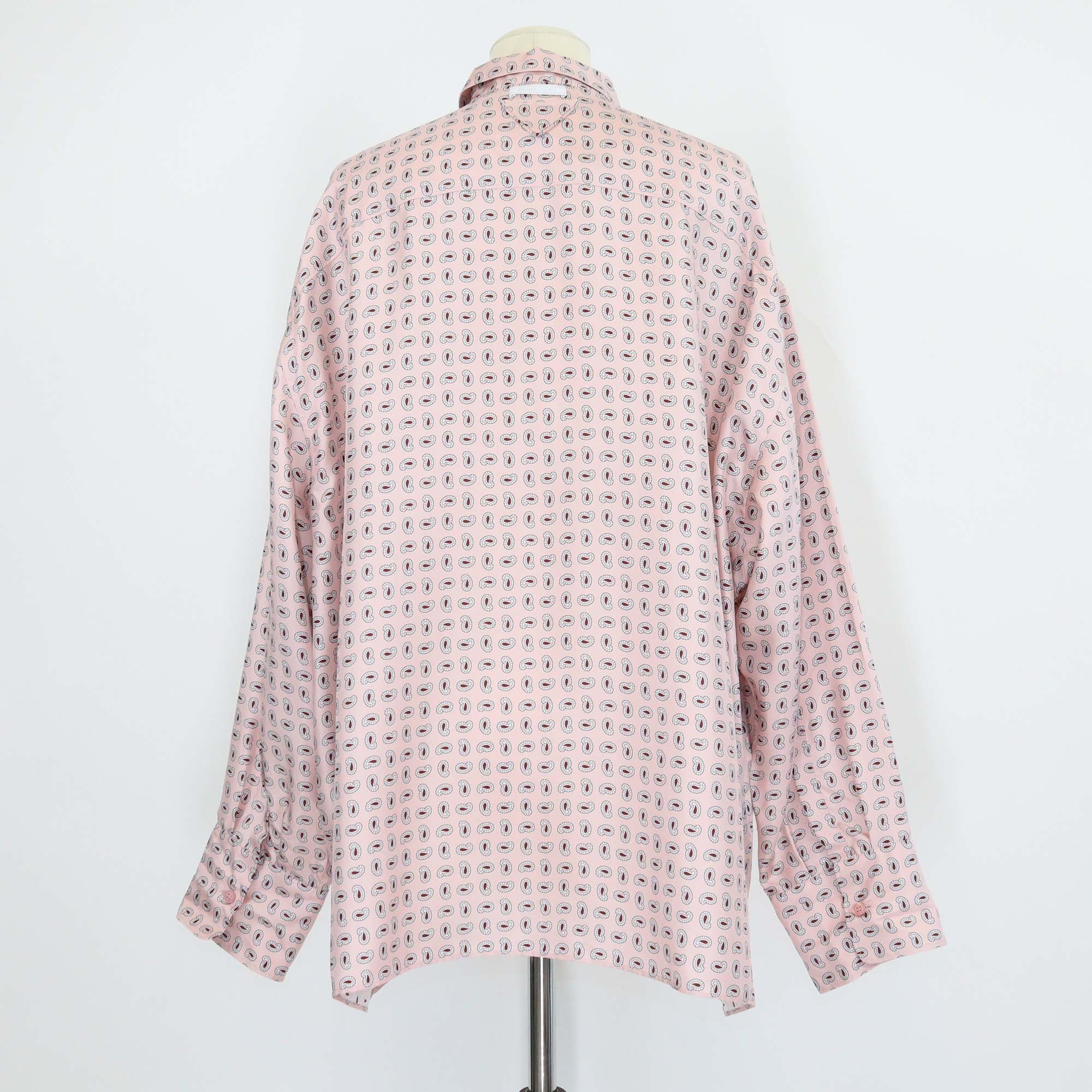 Prada Pink Silk Printed Twill Shirt