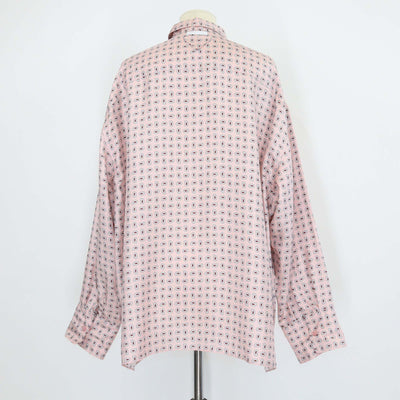 Prada Pink Silk Printed Twill Shirt