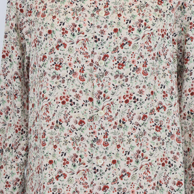 Loro Piana Multicolor Silk Floral Print Thea Long Sleeve Shirt