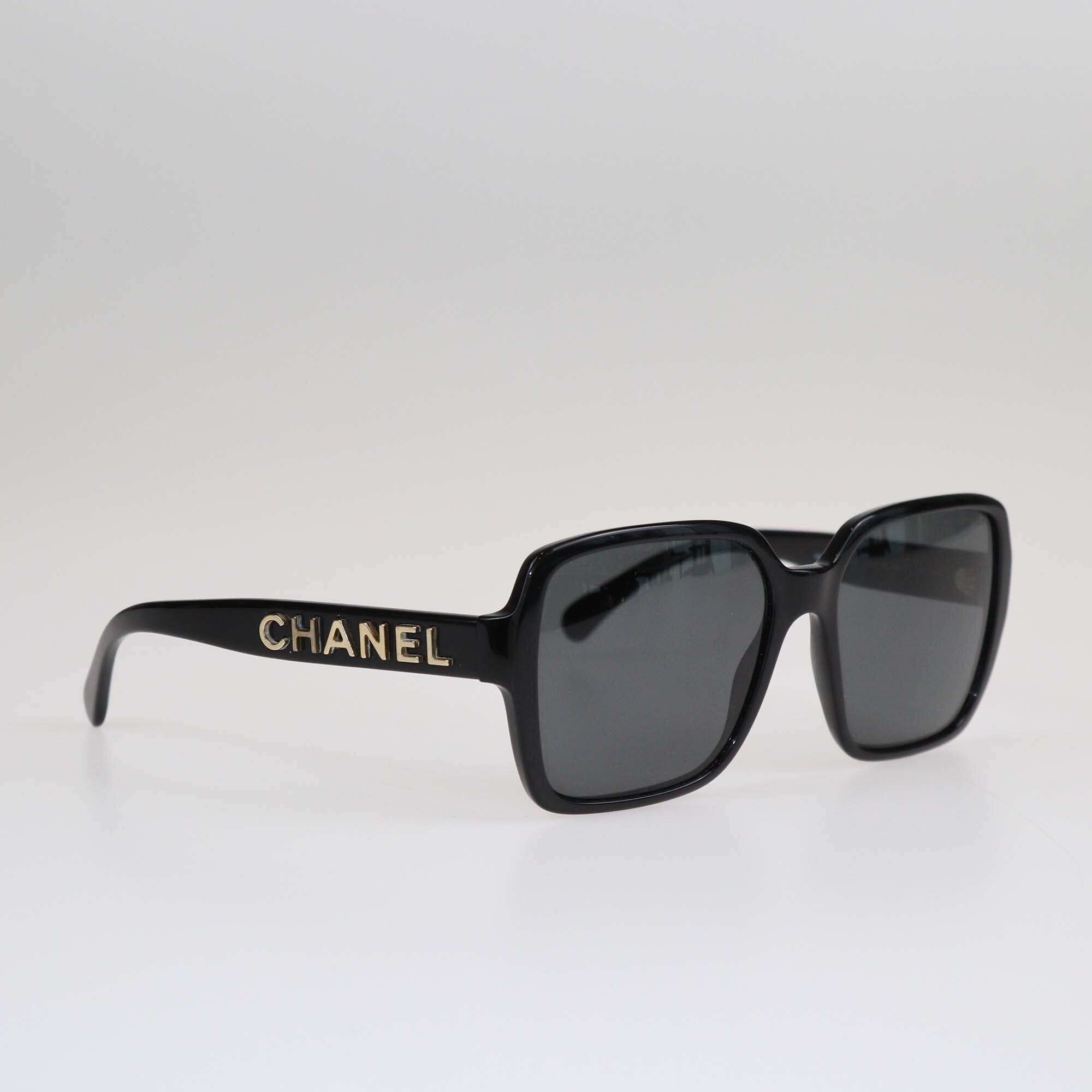 Chanel Black Square Tinted Sunglasses Accessories Chanel 