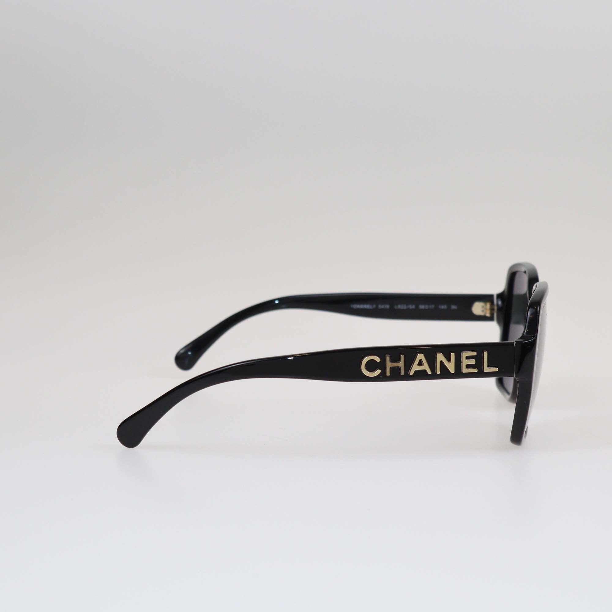 Chanel Black Square Tinted Sunglasses Accessories Chanel 