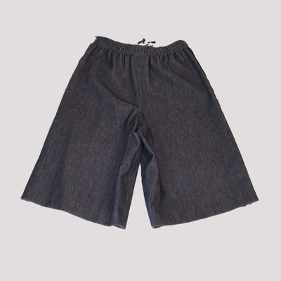 Chanel Dark Blue Cotton Beaded Detail Drawstring Shorts