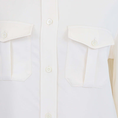 Loewe Cream Viscose Anagram Embroidered Double Front Pocket Long Sleeve Shirt