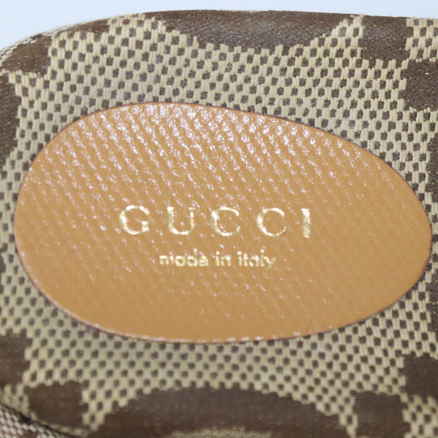 Gucci Beige Maxi GG Canvas Platform Slide Sandals