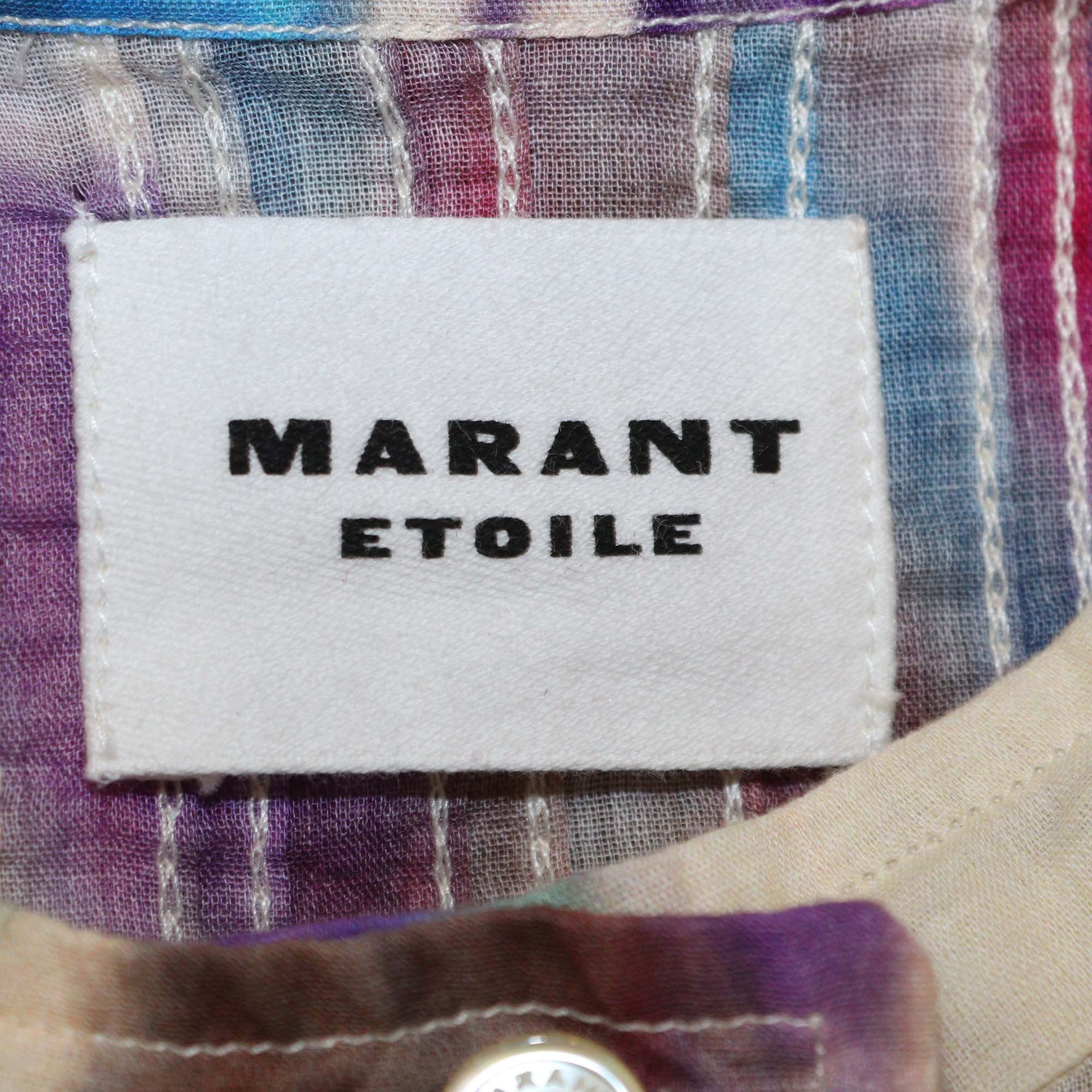 Isabel Marant Etoile Multicolor Printed Leaza Mock Neck Top & Pleated Skirt Set