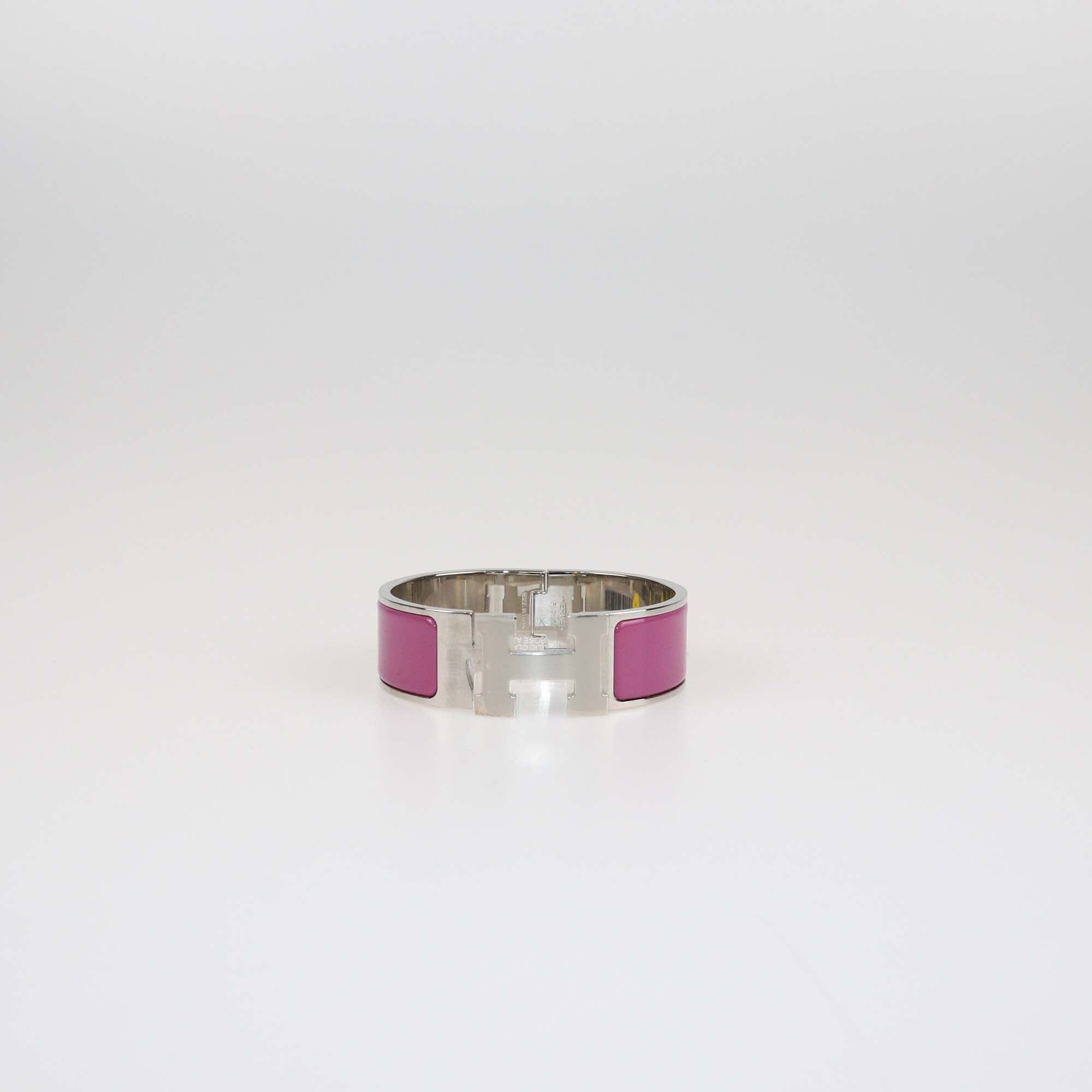 Hermes Rose Azalee Clic Clac H Bracelet PM Womens Hermes 