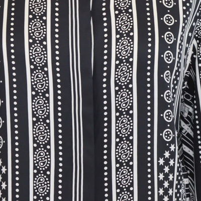 Hermes Black/White Silk Chemise Micro Astrologie Sleeve Shirt