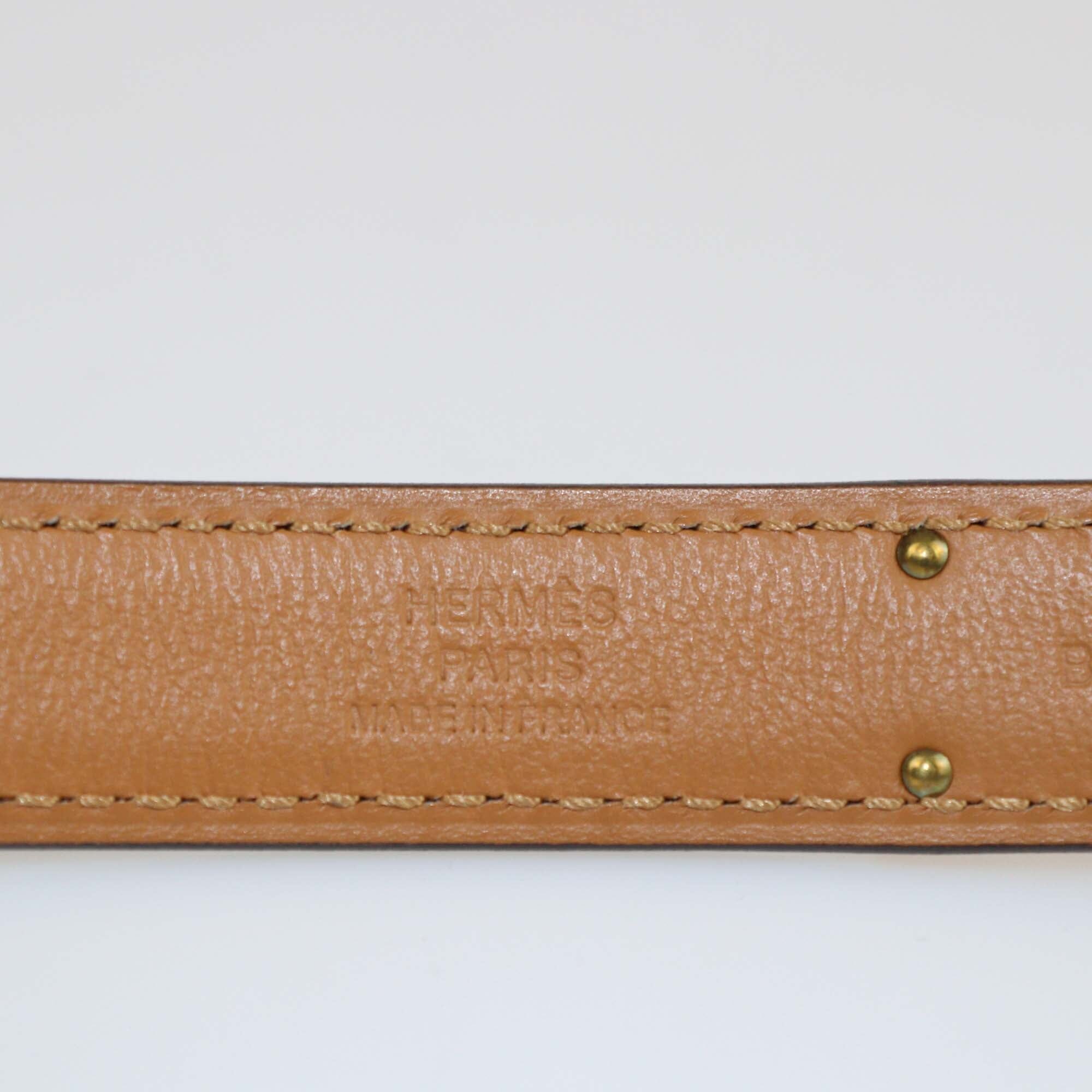 Hermes Etoupe Epsom Kelly 18 Belt Womens Hermes 