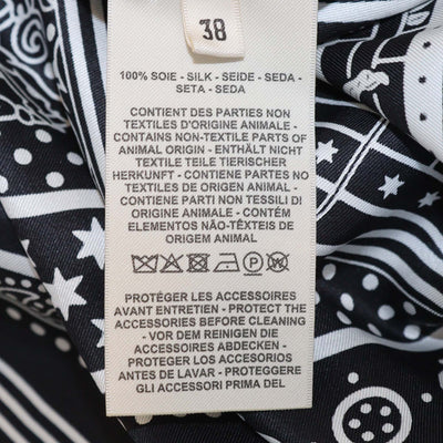 Hermes Black/White Silk Chemise Micro Astrologie Sleeve Shirt