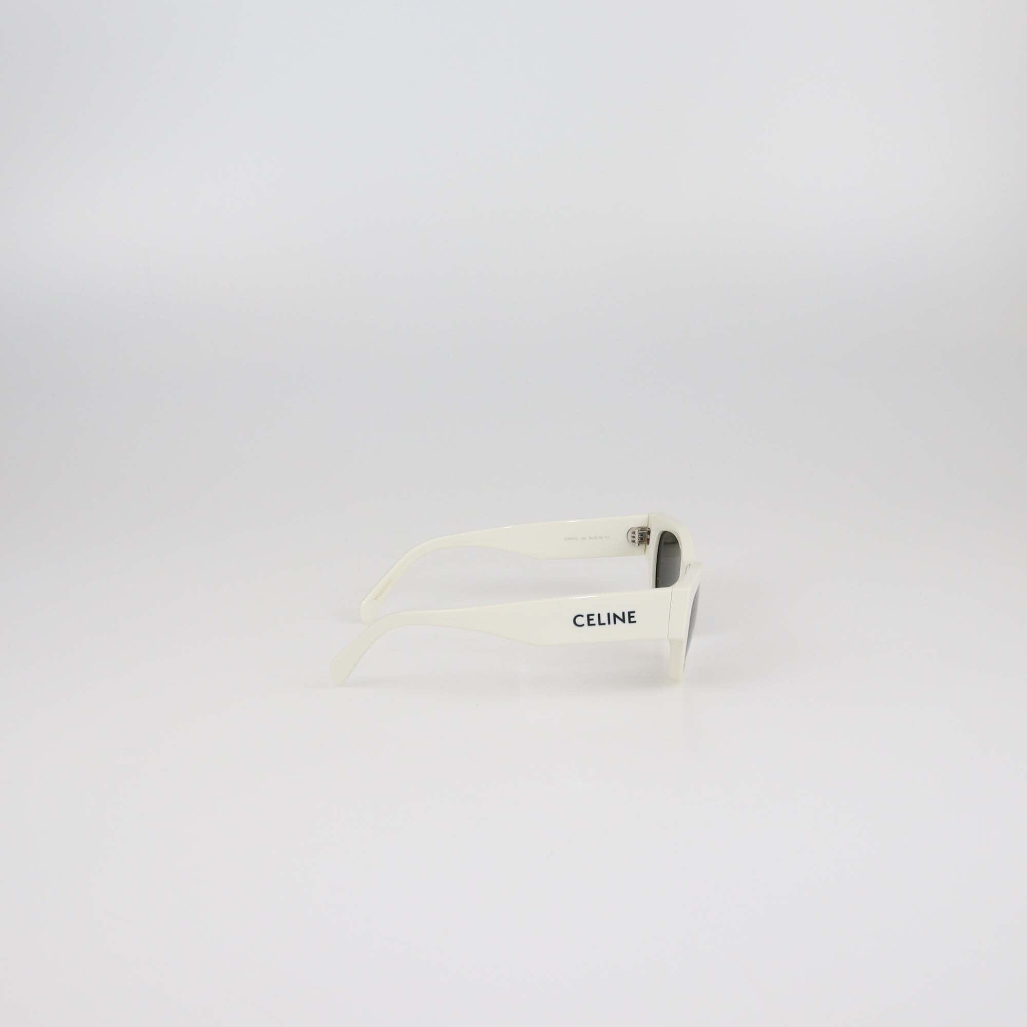 Celine White/Black Cat Eye Sunglasses Womens Celine 