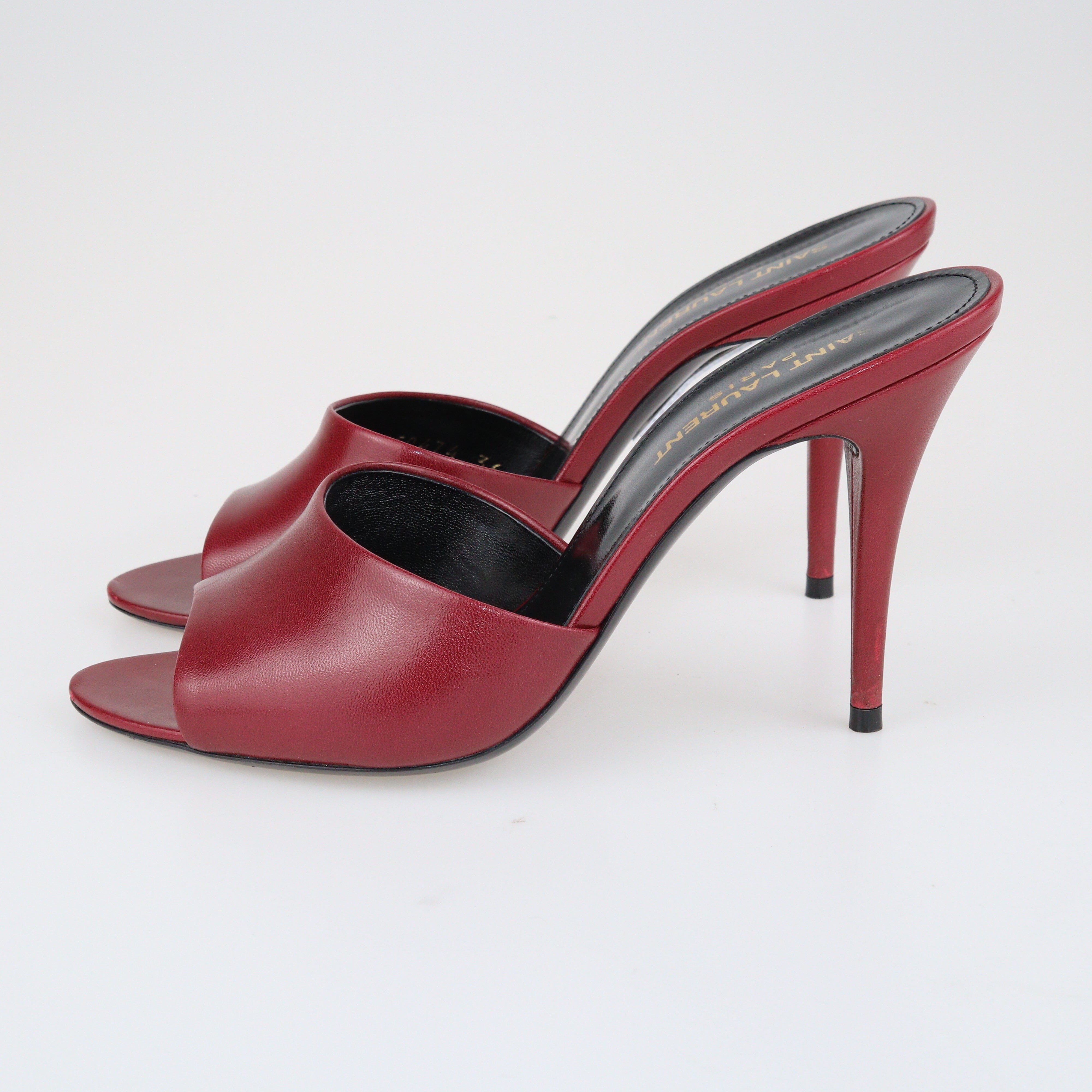 Red Sexy Sandals Shoes Saint Laurent 
