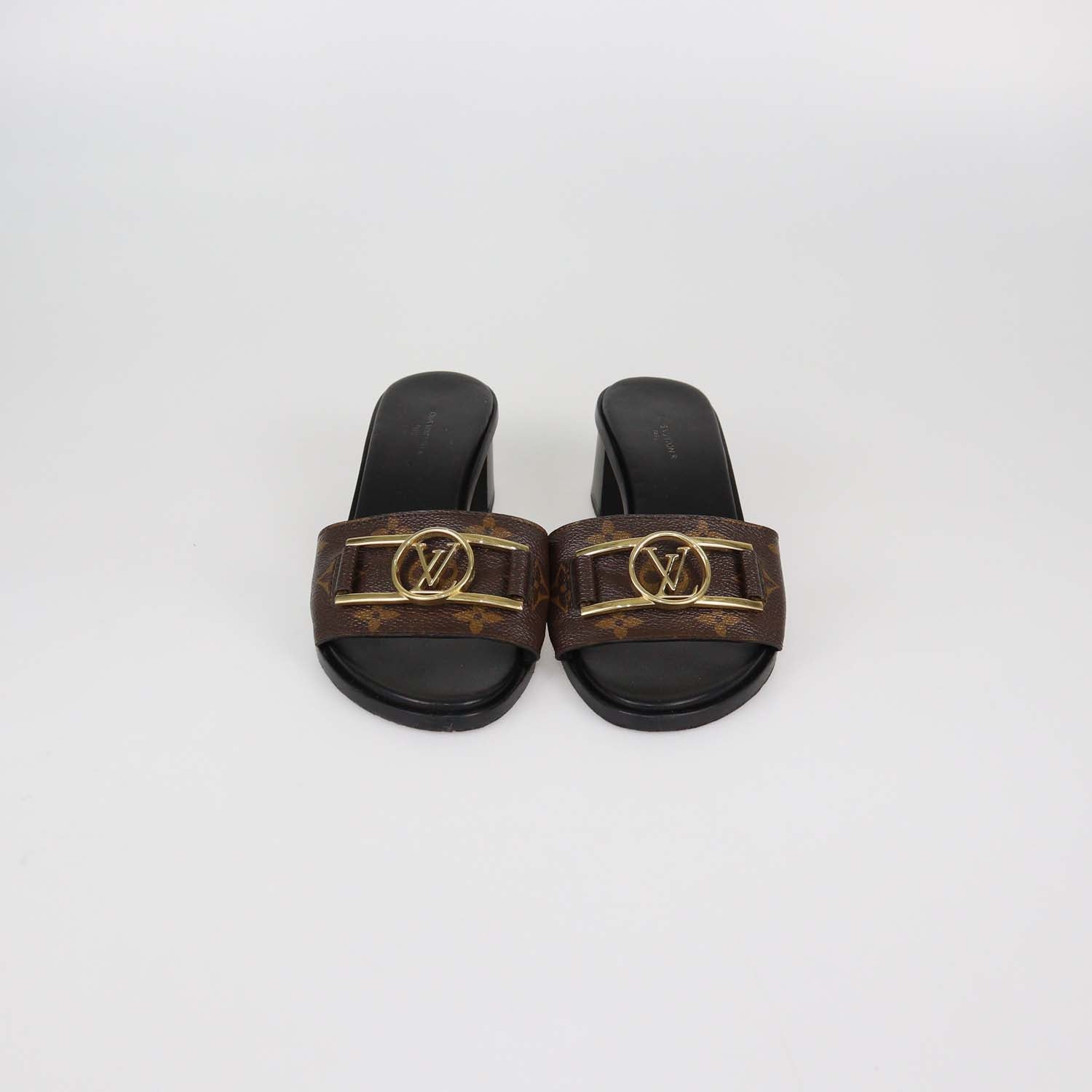 Louis Vuitton Monogram Canvas Lock It Slide Sandals