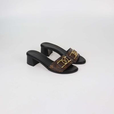 Louis Vuitton Monogram Canvas Lock It Slide Sandals
