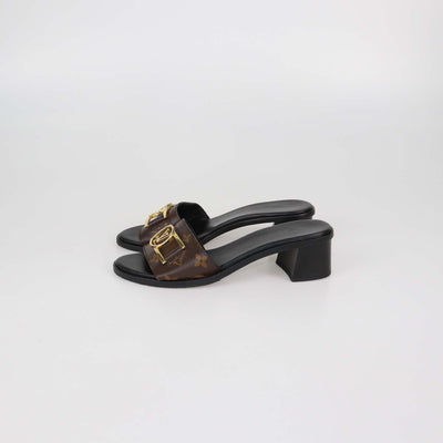 Louis Vuitton Monogram Canvas Lock It Slide Sandals