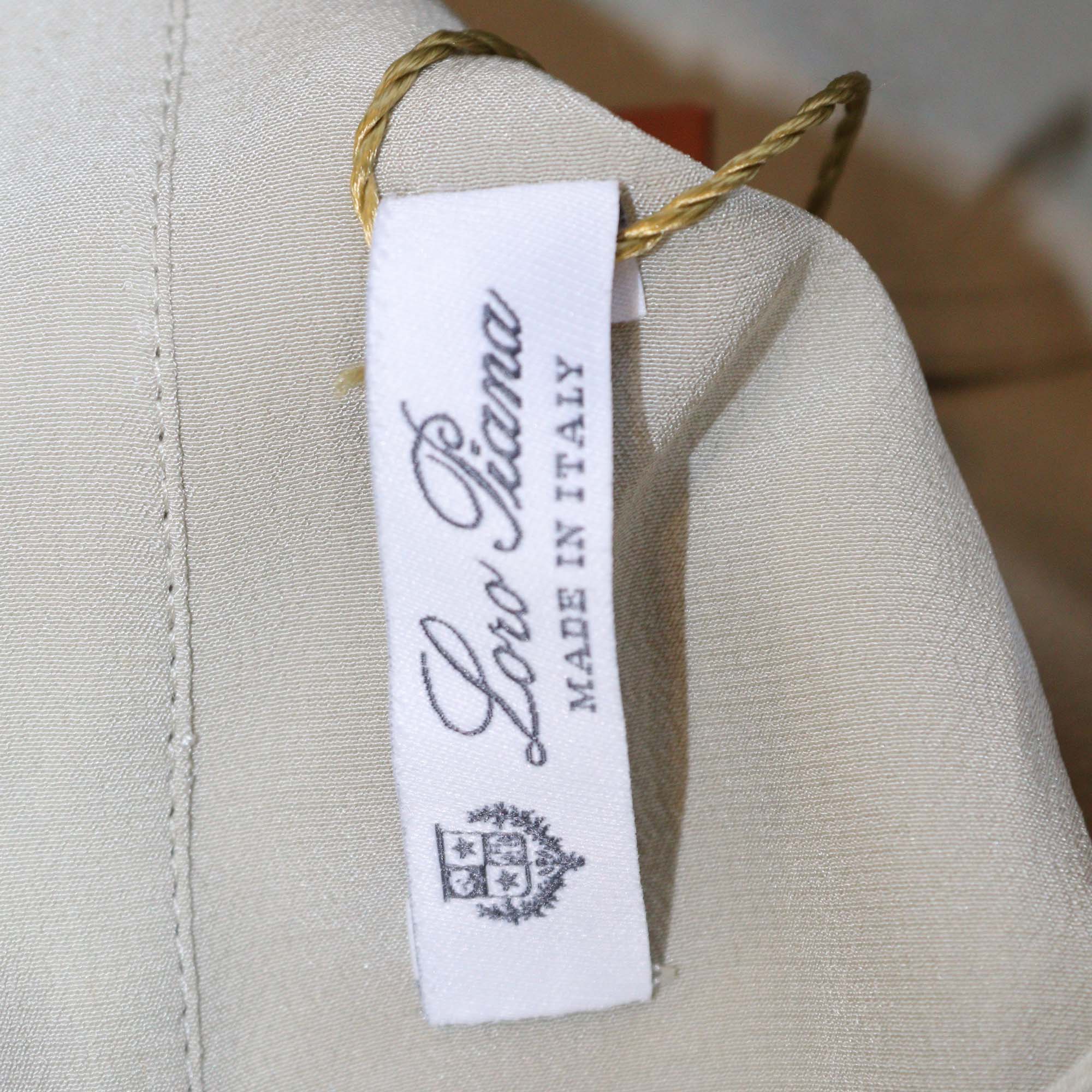 Loro Piana Light Green Silk Long Sleeve Tunic Shirt