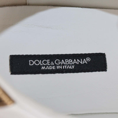 Dolce & Gabbana White Leather Devotion Low Top Sneakers