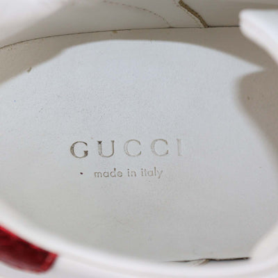 Gucci White Leather Bee Ace Low Top Sneakers
