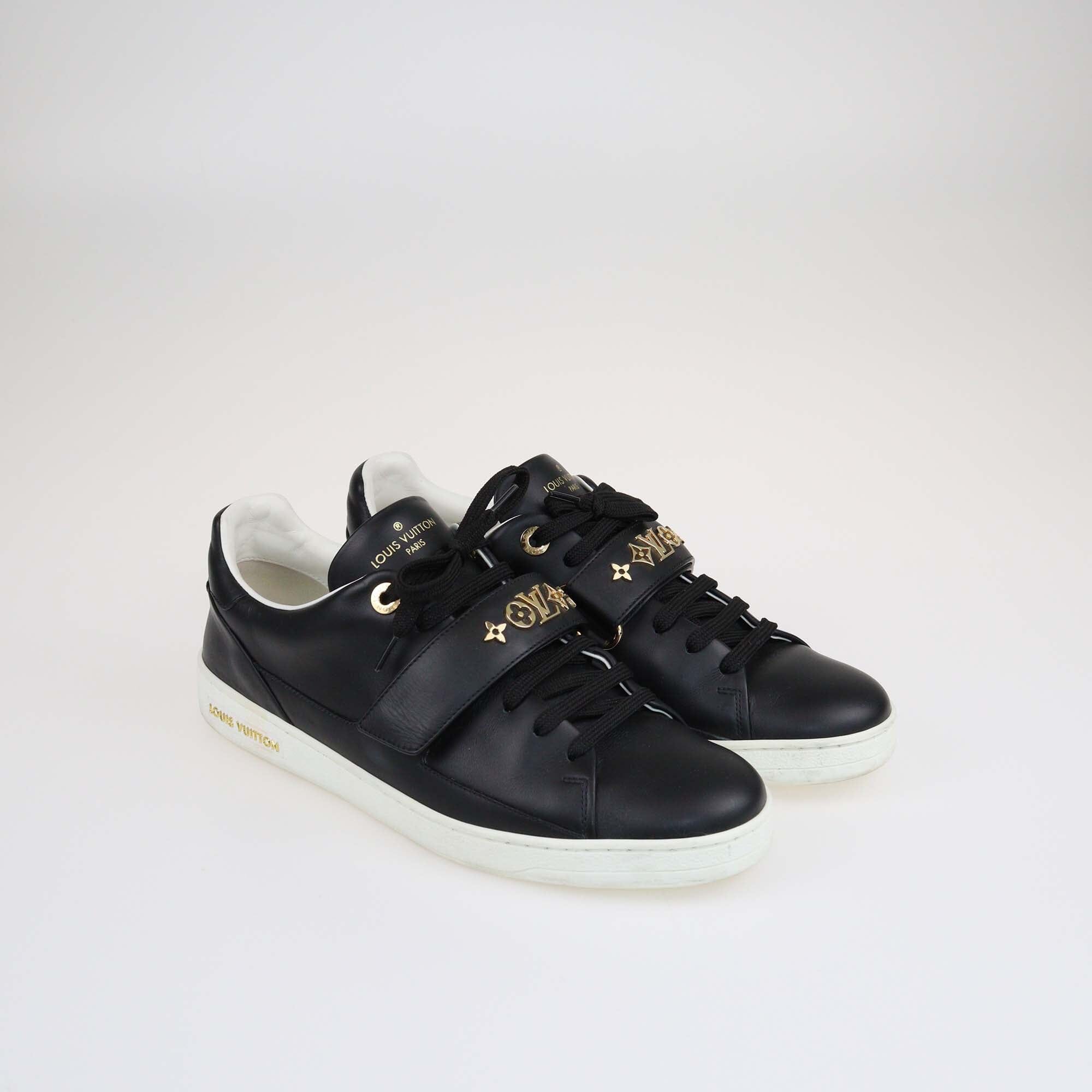 Louis Vuitton Black Frontrow Low Top Sneakers Shoes Louis Vuitton 