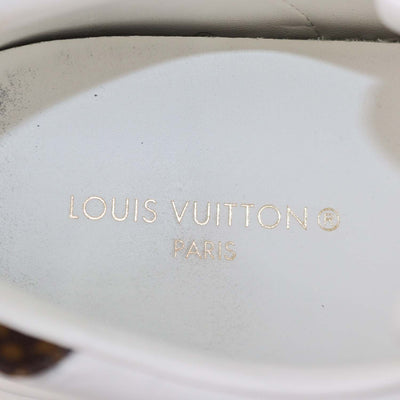 Louis Vuitton White Embossed Monogram Leather Time Out Sneakers