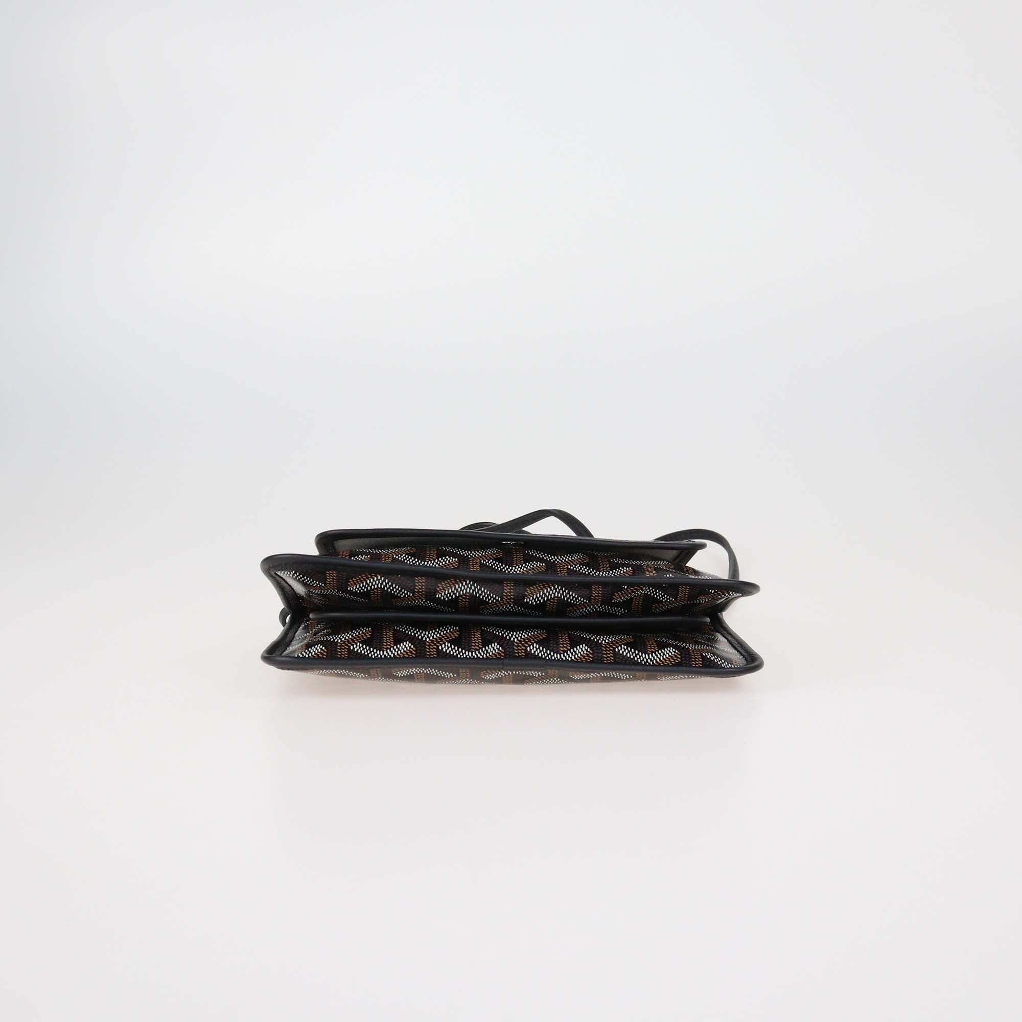 Goyard Black Goyardine Coated Canvas Plumet Pouch-Wallet