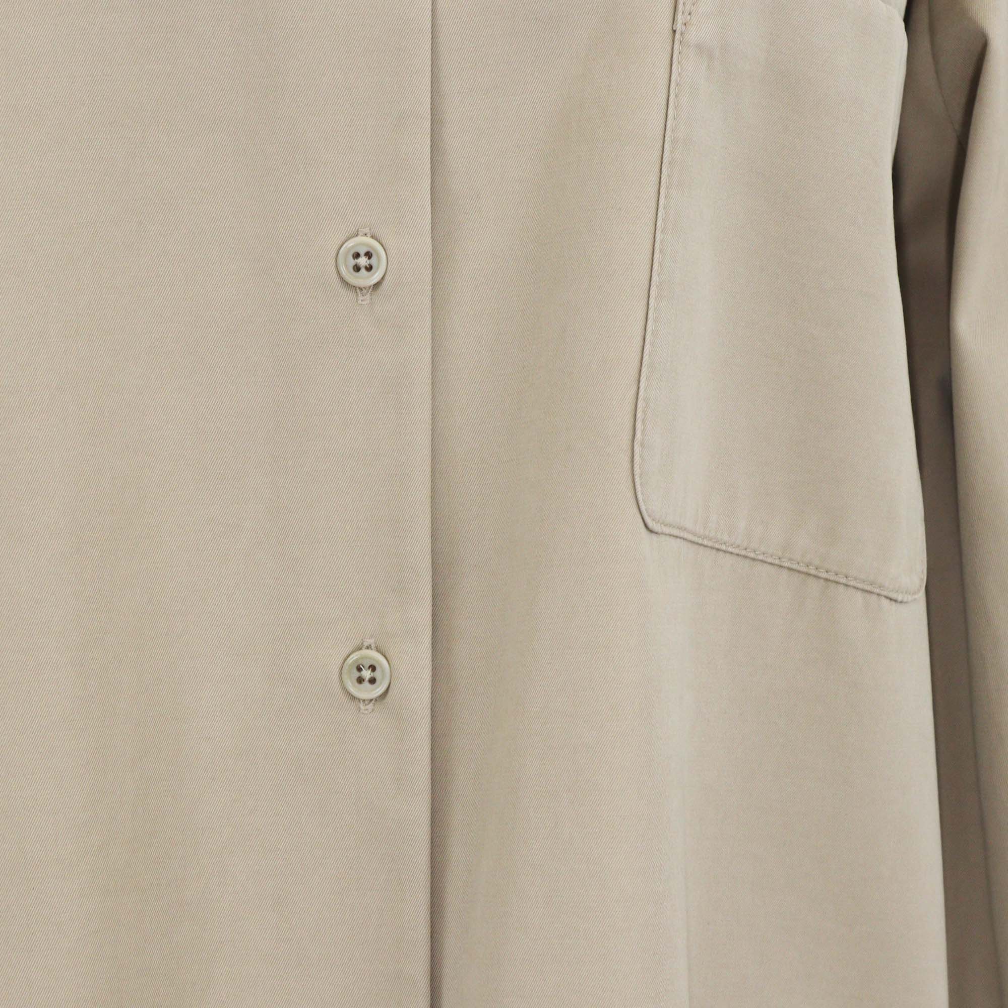 The Row Brown Cotton Blend Long-Sleeve Oversized Shirt