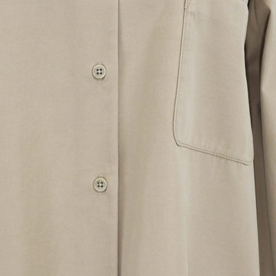 The Row Brown Cotton Blend Long-Sleeve Oversized Shirt