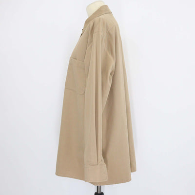 The Row Brown Cotton Blend Long-Sleeve Oversized Shirt