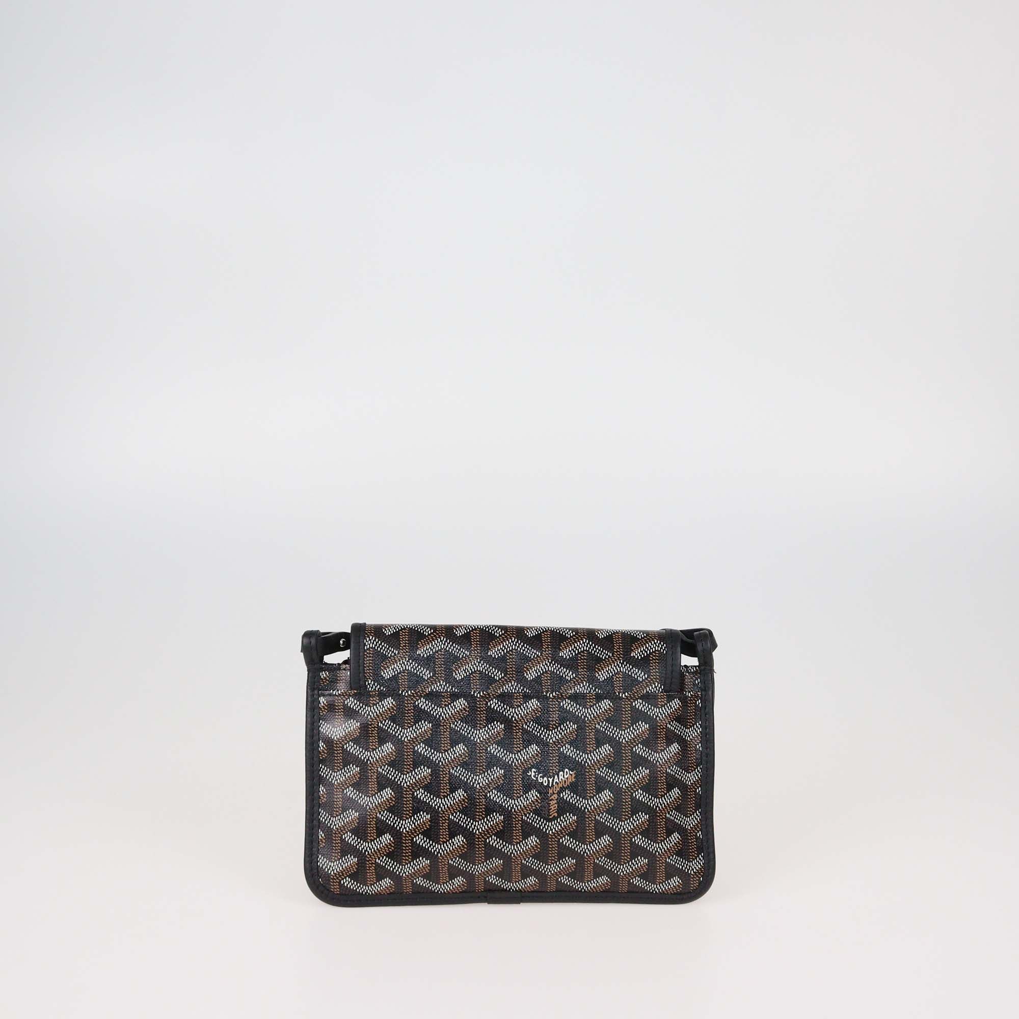 Goyard Black Goyardine Coated Canvas Plumet Pouch-Wallet